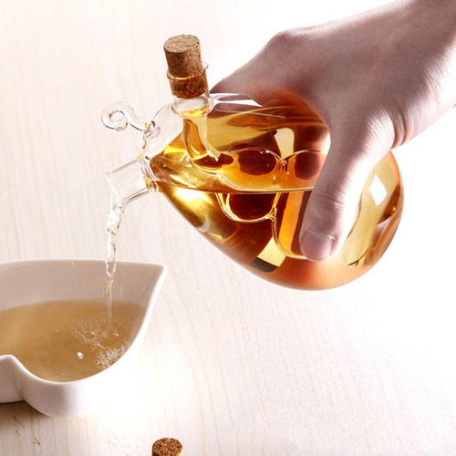 Botella De Aceite De Vidrio Con Dispensador De Tapones De