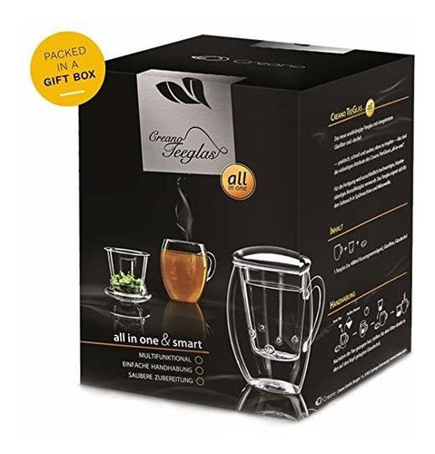 1 Vaso De Té Todo En Uno Creano Con Filtro De Vidrio Integra