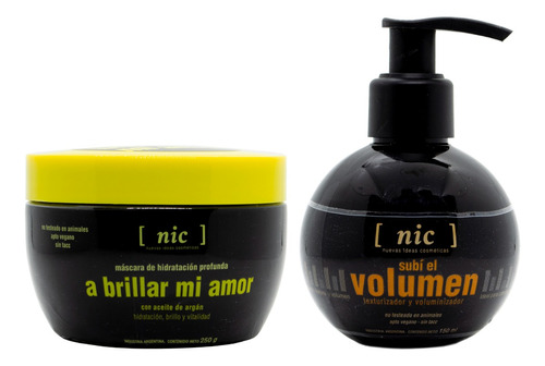 Nic Mascara A Brillar Mi Amor + Crema Subí El Volumen Vegano