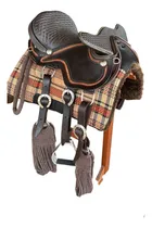 Comprar Arreio Cutuco Mineiro Marrom 14,5'' Para Cavalos E Cavalgada