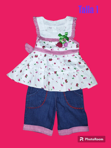 Conjunto Para Bebes Pescador Con Blusa En Tela