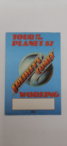 Kiss Ace Frehley Tour Of The Planet 1987 Gafete Working