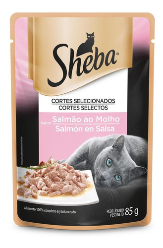 Imagen 2 de 8 de Sheba Alimento Húmedo Para Gato Adulto Salmón Sobre 85 G X10