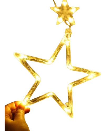 Guía De Estrellas Con Luces Led Luz Blanca Navidad A 220v