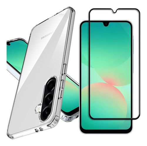 Capa Capinha Anti Queda Para Galaxy A26 6.7 + Película 3d