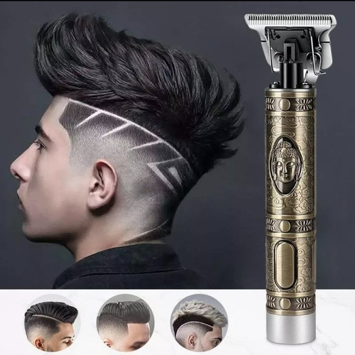 Aparador Máquina De Cortar Cabelo E Barba Buda Ferro Potátil Dourado-escuro (Usado)