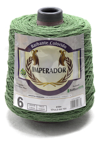 Barbante Colorido Barbantextil Imperador 4/6 610m Cor Verde