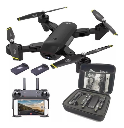 Drone Plegable Con Cámara Wifi 1080p Dual Batería Dm-107s