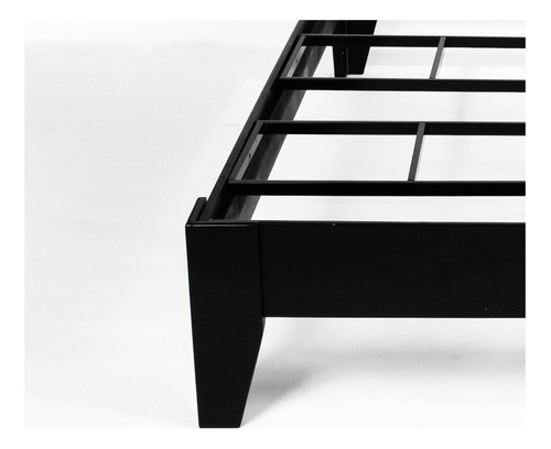 Base Cama Armable Queen Con Soporte De Acero Color Negro