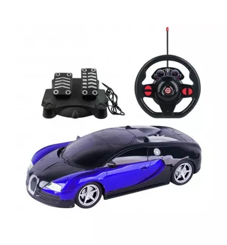 Carro de controle remoto para meninas meninas rápidas 1/18 carros rc  rápidos recarregáveis brinquedos presentes de natal para crianças alta  velocidade com luzes led (azul preto)