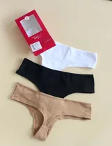 Comprar Bombachas Culotte Less Pack X3 Mora A012 Algodón Lisas