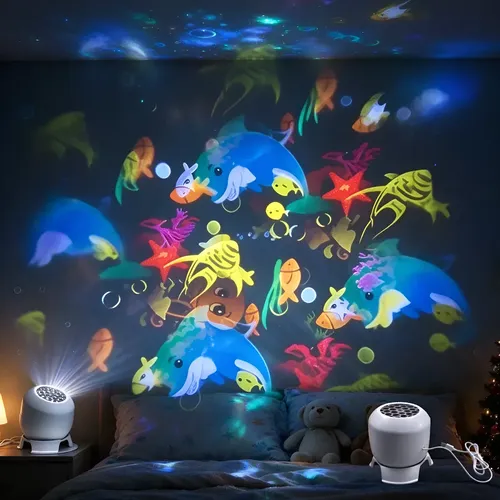 Projetor De Luz Noturna Com Efeito Oceano Multiuso