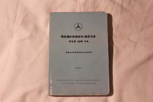 Mercedes Benz 170 Vb 1953 Catalogo De Repuestos (Usado)