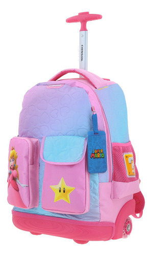 Mochila Con Ruedas Chenson Mario Bros Peach Kiut