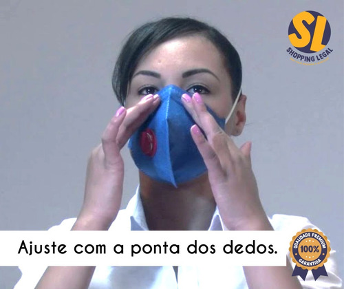 Imagem 4 de 7 de Máscara Proteção Epi Pff1 99% Com Válvula Deltaplus Kit 10 U