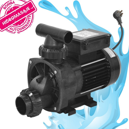 Imagen 1 de 10 de Bomba Autodrenante Vulcano Hidromasaje 1 Hp Air Switch