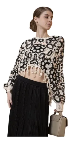 Châle Brodé Beige Avec Franges - Taille Unique, En Viscose, Neuf, Style élégant Espagnol