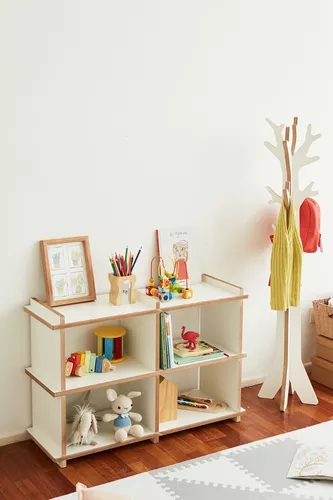 Mueble Organizador Con Cubos Biblioteca Infantil Nórdico