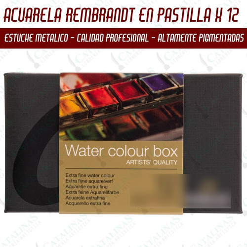 Acuarelas Rembrandt Estuche Water Colour Box X12 Microcentro