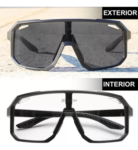 Lentes Fotocromáticos Deportivos Gafas Ciclismo Con Protecci Negro