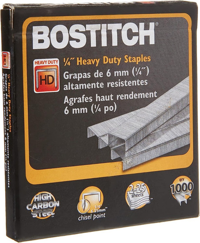 Grapas 1/4 Stanley Bostitch Caja C/1000 Uso Pesado B310hds