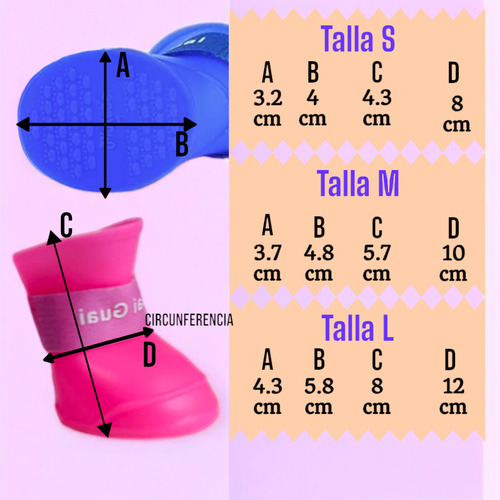 2 Set Botitas Impermeables Para Perro Mascota Lluvia Paseo