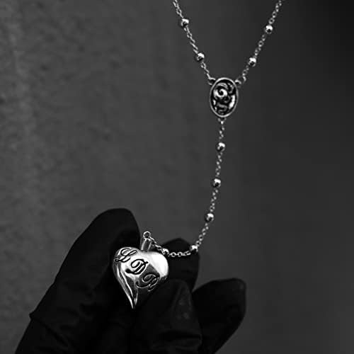 Collar De Alijo Estilo Ldr De Rosa Sagrada En Forma De Coraz
