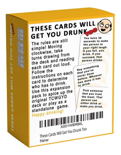 These Cards Will Get You Drunk Divertido Juego De Bebida Par