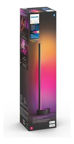 Luminario Inteligente de mesa Philips Hue Signe color negro con luz multicolor 915005987401