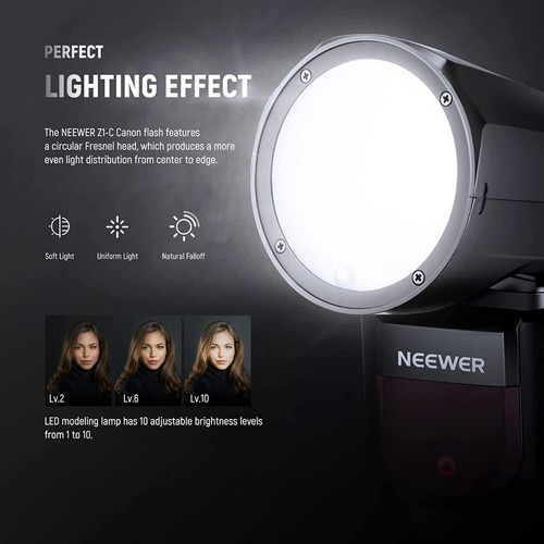 Neewer Z1-c Ttl Round Head Flash Speedlite For Canon Dslr Ca
