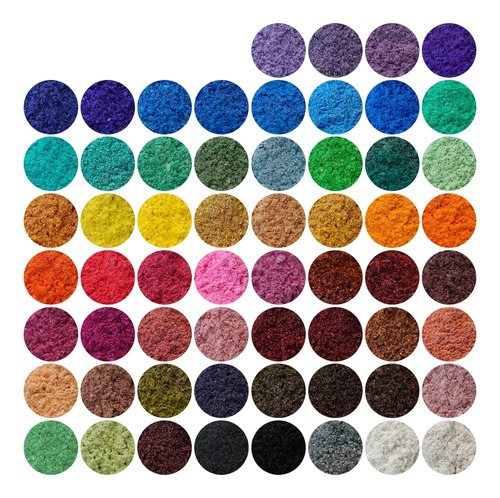 Polvo De Mica 60 Colores 3,12g Pigmento Resina Tinte Velas