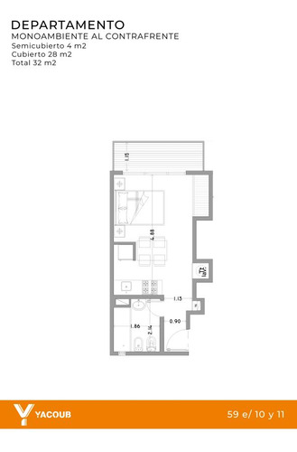 Departamento Monoambiente De Pozo En Venta - 1 Baño - 32mts2