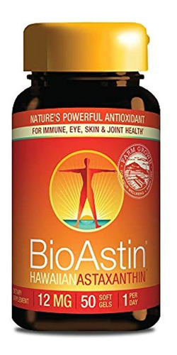 Bioastin Hawaiian Astaxanthin 12 Mg, 50 Unidades - Antioxida