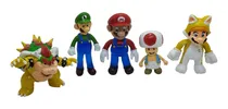 Comprar Set Super Mario Bros Gato Bowser Toad Hongo Luigui Muñecos 