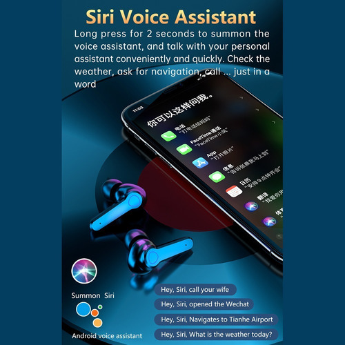 Imagen 8 de 10 de M19 Tws Bt5.1 Auriculares Inalámbricos 3d Control Táctil Led