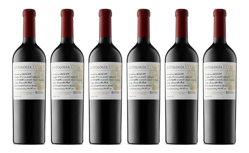 Estuche Madera X6 Vinos Antologia 38 Xxxviii Rutini 750 Ml