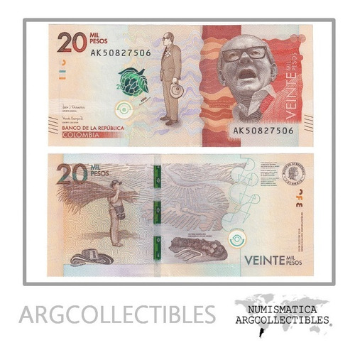 Colombia Billete 20.000 Pesos 2019 P-461 Unc
