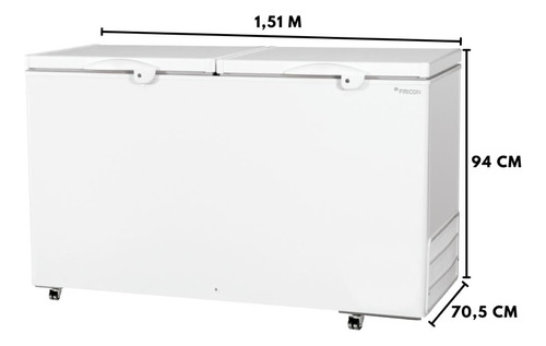 Freezer Horizontal 2 Portas 503 Litros Dupla Ação Fricon