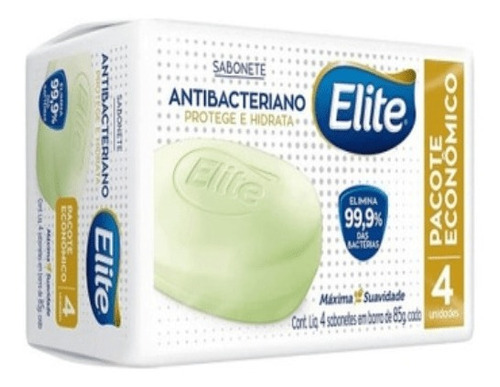 Sabonete Em Barra Elite Antibacteriano 85g - Pack 4 Unidades