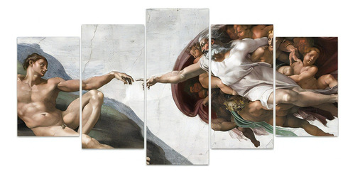 Quadro Decorativo 129x63 Sala Quarto A Criação Michelangelo