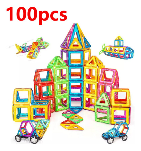 100 Piezas Magnéticas Bloques De Juguetes Educativos