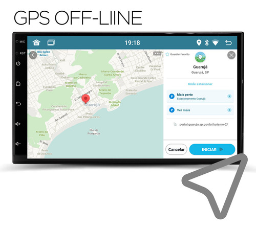 Central Multimidia Palio G4 Carplay Android Gps Avisa Radar Cor Prata Palio G4 2008 2009 2010 2011