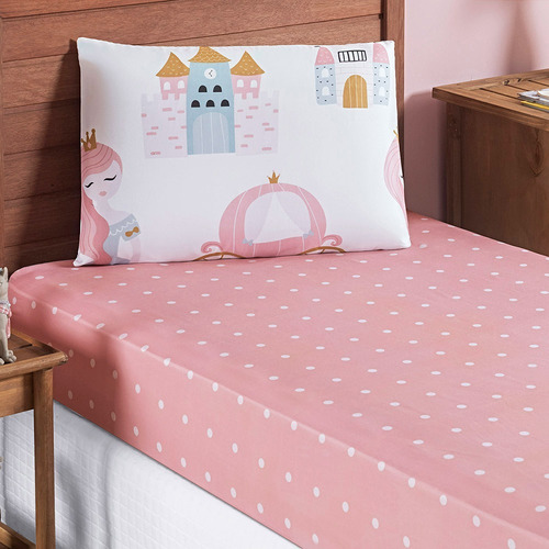 Jogo De Cama Infantil Solteiro Estampado Menina/menino 3pçs Cor Little Princess Desenho Do Tecido Bouti