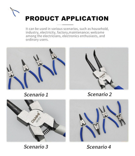 Kit 4 Alicate Saca Seguro 7pulgadas Interior Exterior Danmi