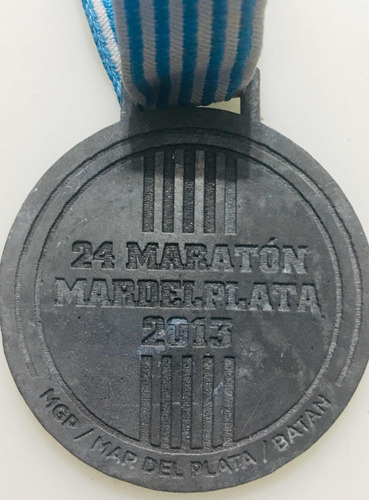 Medalla Deportiva 24 Maratón Mar Del Plata 2013  Batán Mgp