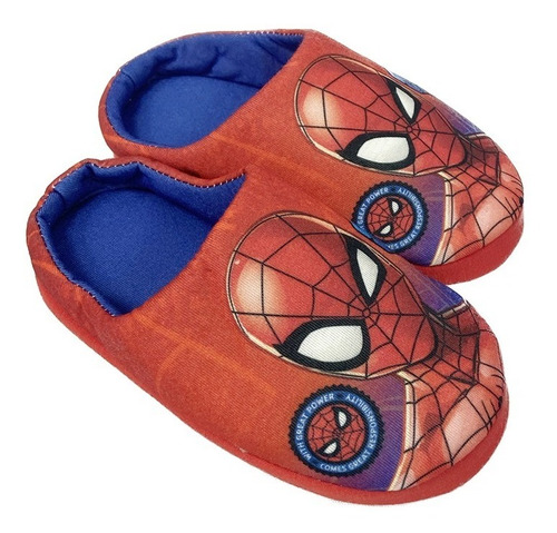 Pantufla Infantil Spiderman Oficial Para Niños T 23 - 28