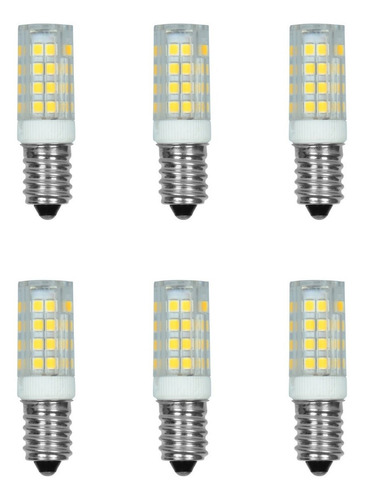 6x Lâmpada Halopin Led E14 5w 52 Led Para Lustres E Arandela Cor da luz Branco-frio 110V/220V