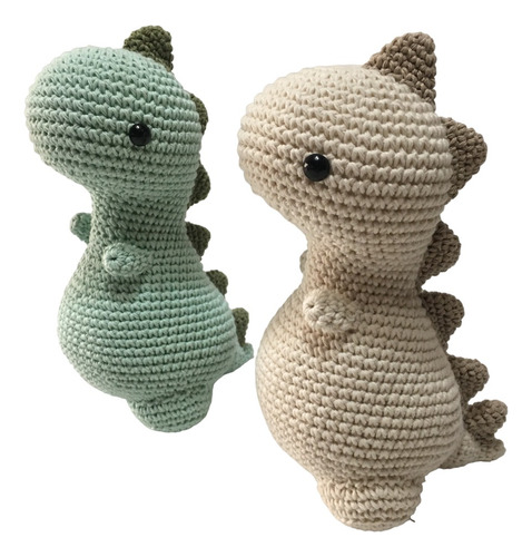 Dinosaurio Muñeco De Apego Amigurumi Peluche Tejido 25 Cm