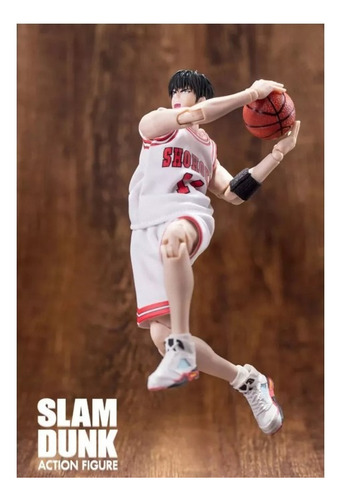 Figura De Kaede Rukawa Slam Dunk Articulada Con Accesorios