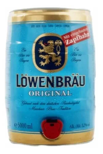 Barril De Cerveza Lowenbrau Munchen Alemania 5 Litros Import